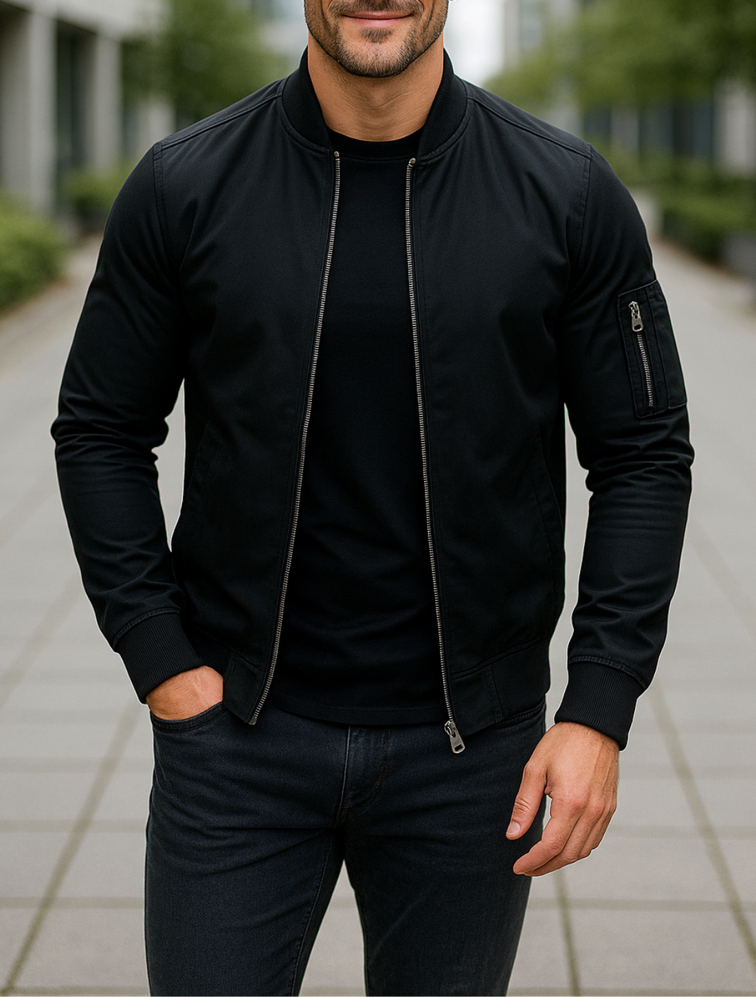 Bomberjack Voor Heren, Effen Jas Met Rits, Casual Zakelijke Streetwear Windjack | VIQA VIQA© NEDERLAND