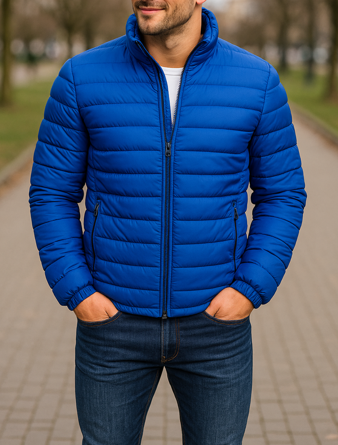 Dikke Gewatteerde Donsjas Voor Heren, Warme Winterjas Met Staande Kraag En Windjack | VIQA VIQA© NEDERLAND