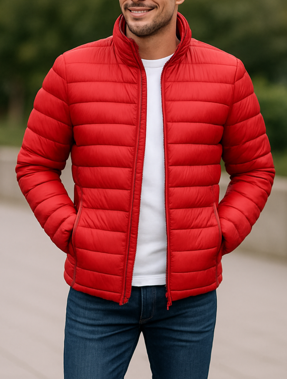 Heren Winter Gewatteerde Donsjas, Dikke Warme Staande Kraag Casual Windjack | VIQA VIQA© NEDERLAND