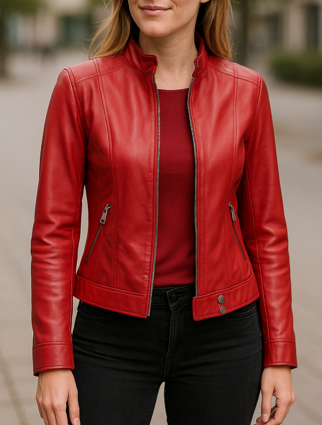 Dames Faux Lederen Jas, Rits Met Zakken Winter Herfst Casual Bovenkleding Jas | VIQA VIQA© NEDERLAND