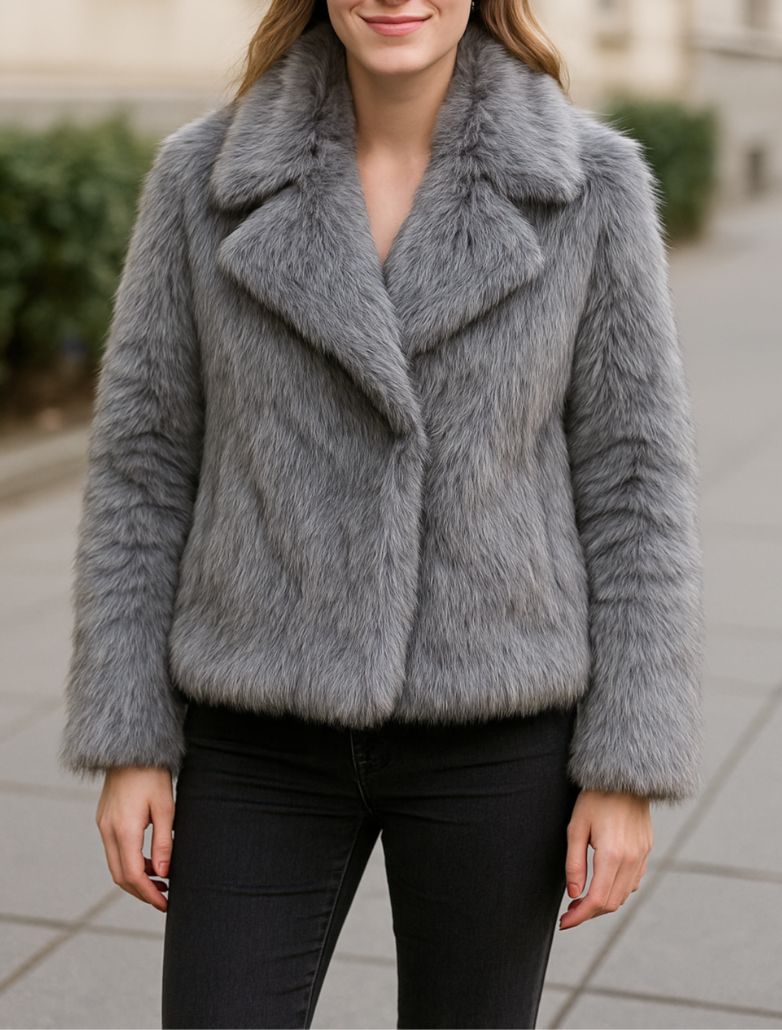 Elegante Nepbontjas Voor Dames, Zachte, Warme Jas Met Revers, Herfst En Winter Bovenkleding | VIQA VIQA© NEDERLAND