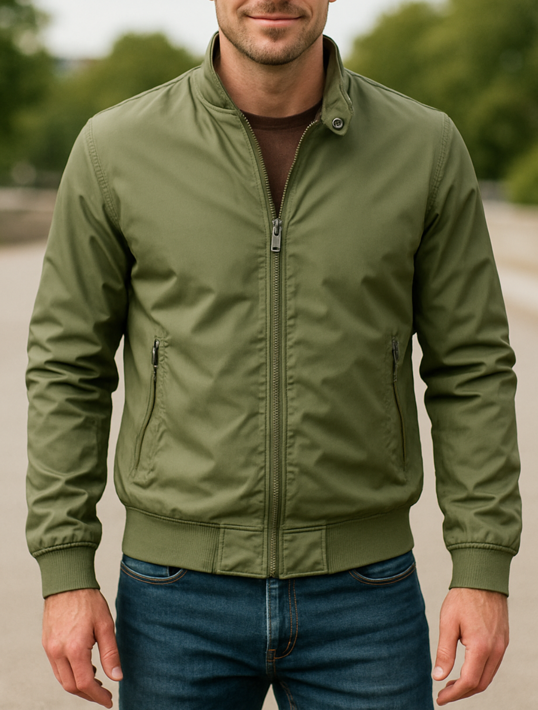 Bomberjack Voor Heren, Effen Slim Pasvorm Casual Bomberjack, Herfstjas Met Opstaande Kraag | VIQA VIQA© NEDERLAND