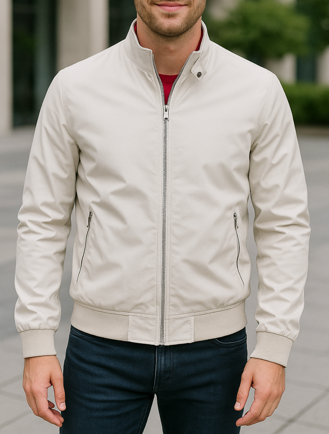 Effen Bomberjack Voor Heren, Casual Herfstjas Met Opstaande Kraag En Slanke Pasvorm | VIQA VIQA© NEDERLAND
