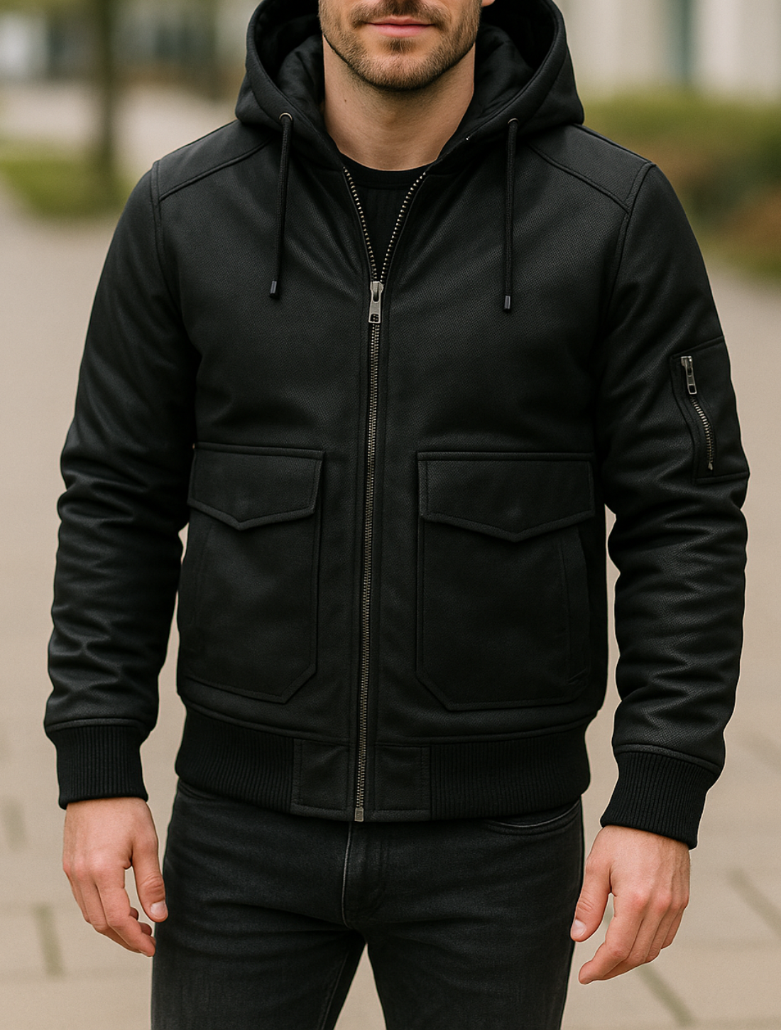 Heren Leren Motorjas, Klassieke Bikerstijl, Hoogwaardige Kunstleren Lentejas | VIQA VIQA© NEDERLAND