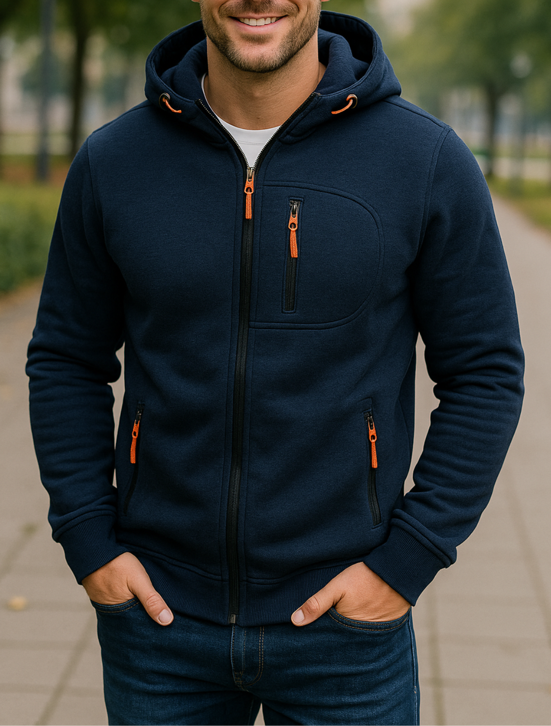 Herenjas Met Capuchon, Effen Gekleurde Casual Hoodie Met Lange Mouwen En Ritssluiting Gym Sport Hoodie Lente Herfst | VIQA VIQA© NEDERLAND
