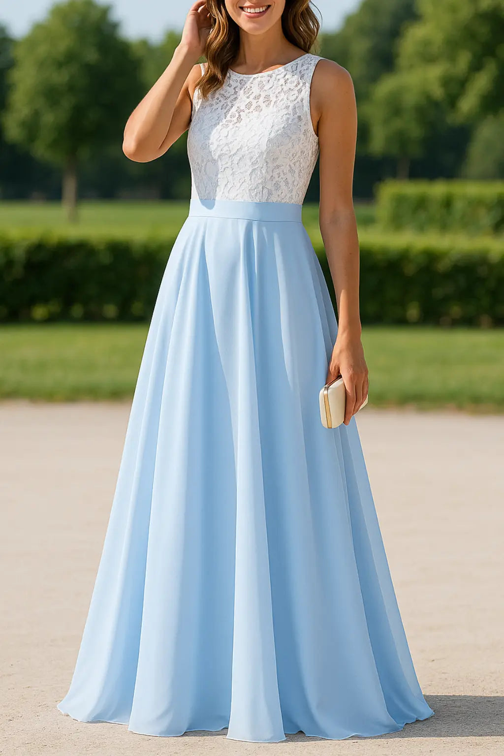 Dames Boho Maxi Jurk, Mouwloze Hollow Out Strand Jurk, Avond Feest Outfit | VIQA VIQA© NEDERLANDBlauw / 2XL