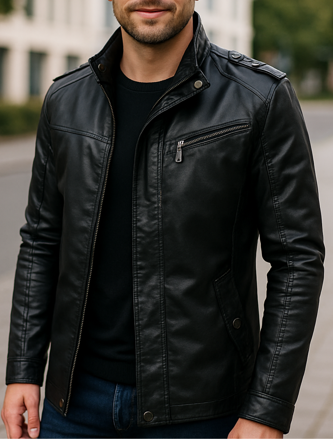 Heren Lange Leren Jas, Vintage Stijl Herfst Winterjas Met Zakken, Casual Warme Parka | VIQA VIQA© NEDERLAND