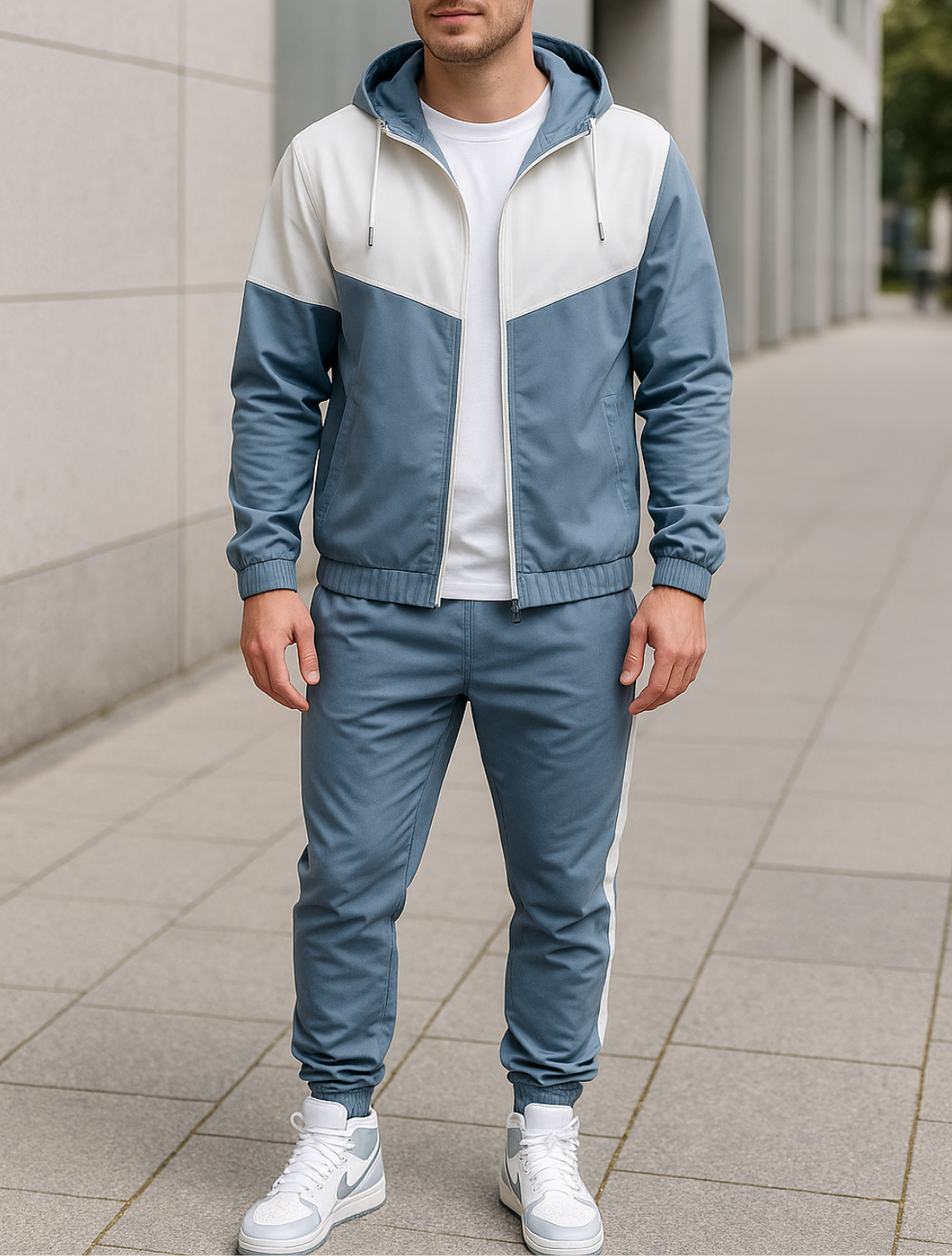 Heren Trainingspak Twee Delige set, Jas Met Capuchon En Jogger Broek, Casual Sportkleding Pak | VIQA VIQA© NEDERLAND