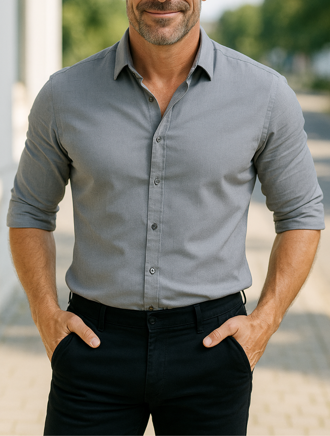 Slim Pasvorm Herenoverhemd, Casual Effen Kleur Met Lange Mouwen En Ritssluiting | VIQA VIQA© NEDERLAND