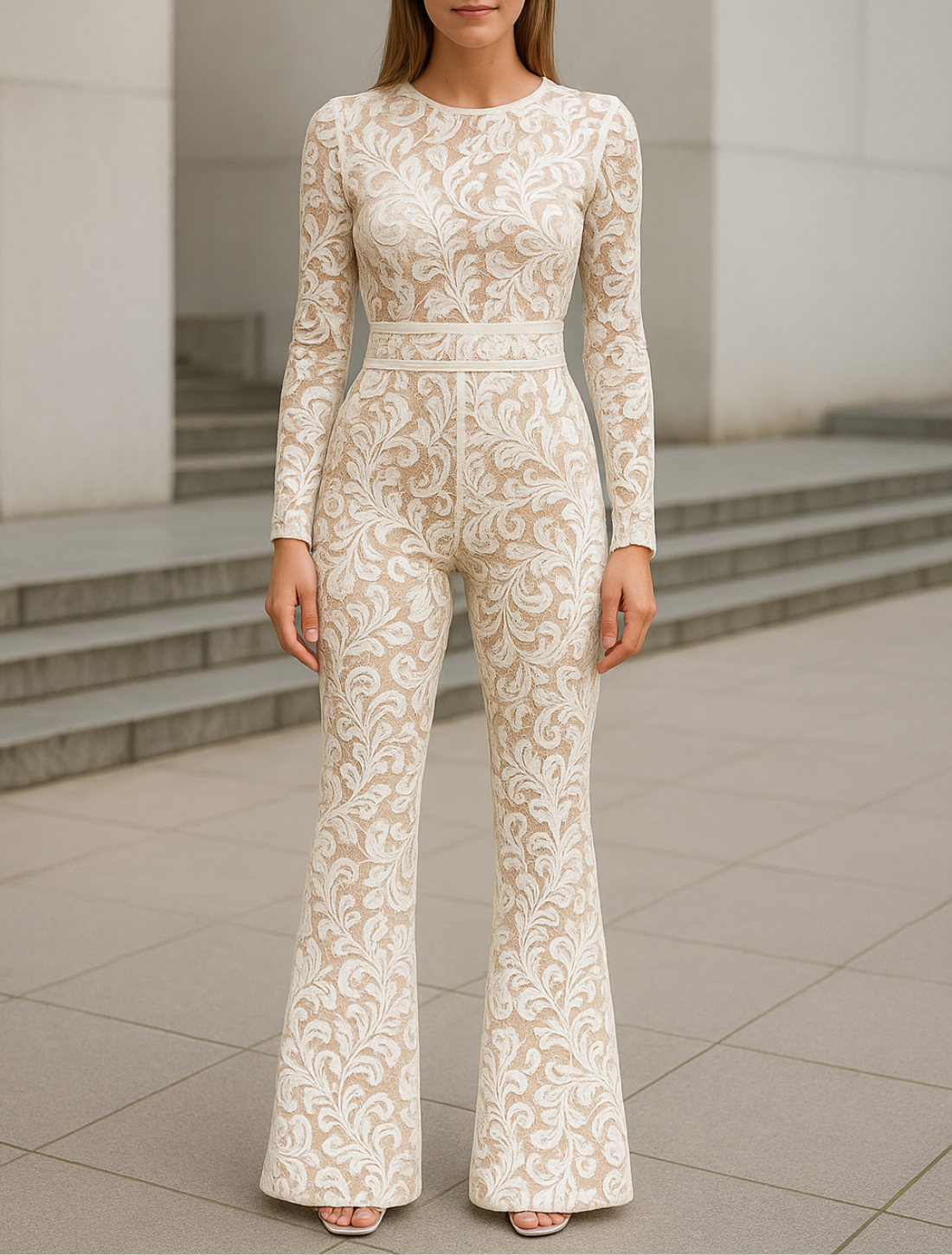 Sexy Kanten Bodycon Jumpsuit Voor Dames, Bloemenborduursel Lange Mouwen Rompertje, Winter Herfst Slim Pasvorm | VIQA VIQA© NEDERLAND