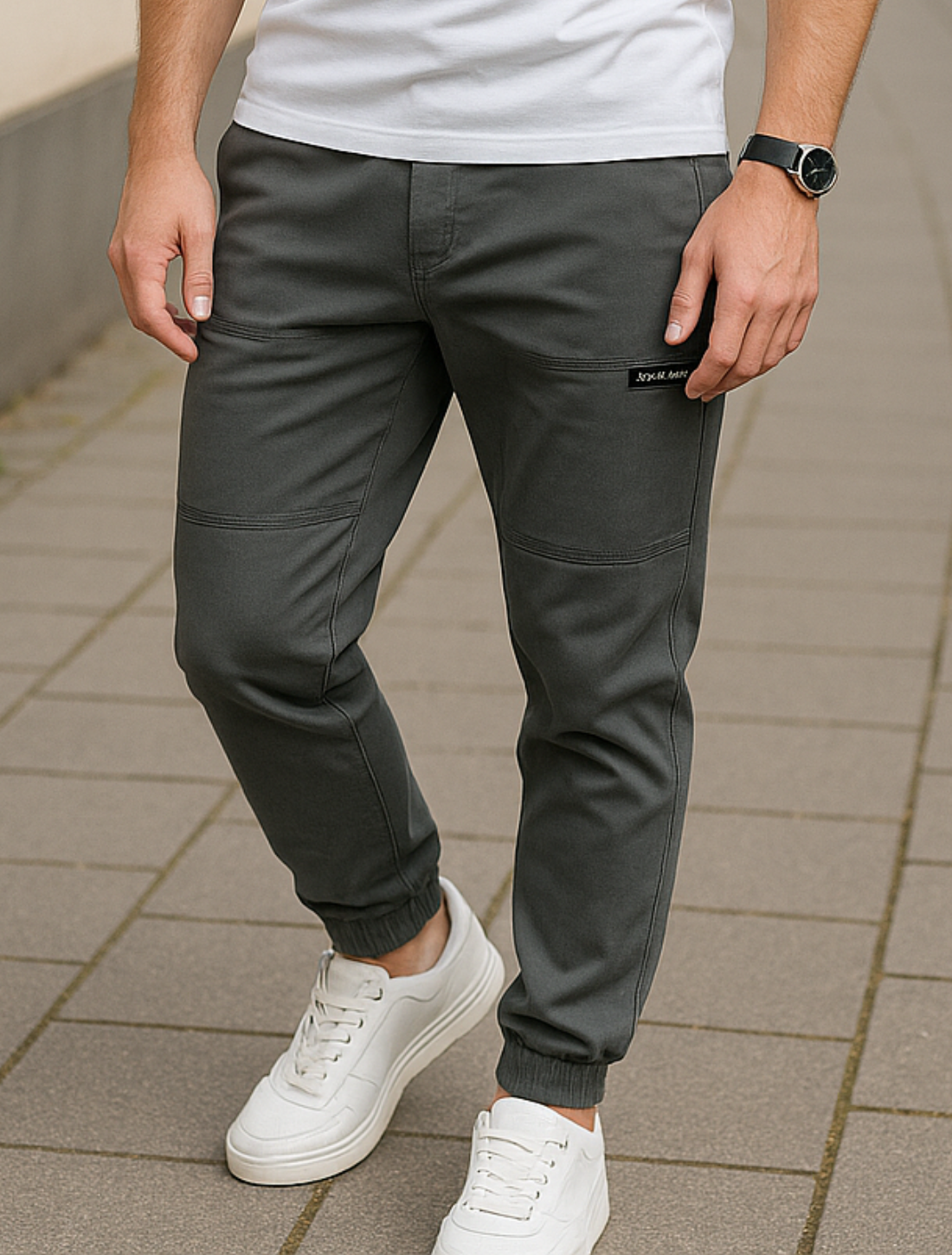 Heren Skinny Cargobroek Met Hoge Stretch, Casual Joggingbroek Met Meerdere Zakken Voor Buiten | VIQA VIQA© NEDERLAND