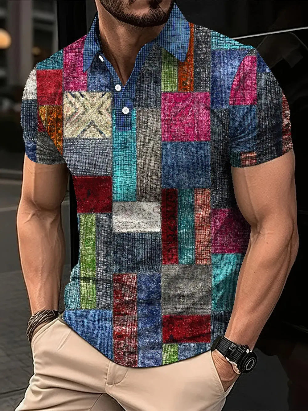 Heren Harajuku Slim Fit Polo T-shirt VIQA© NEDERLAND5-3XL