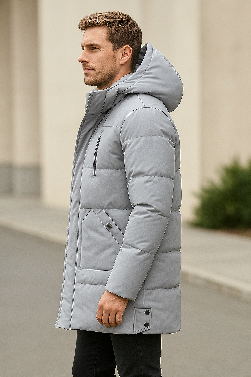 Gewatteerde Winterjas Voor Heren, Halflange Katoenen Donsparka, Warme Thermische Windjack Met Capuchon | VIQA VIQA© NEDERLAND