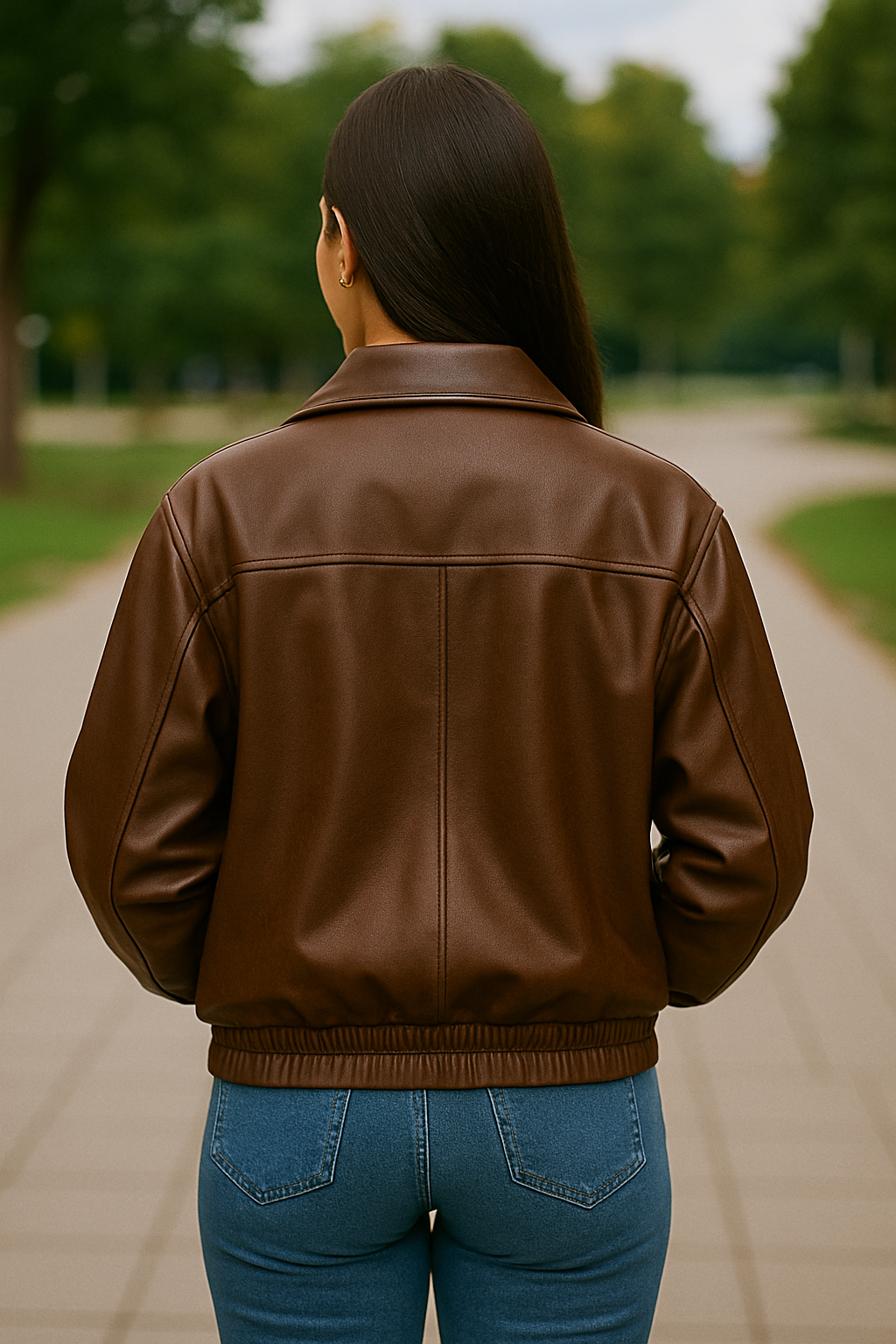 Dames PU-Leren Jas, Losvallende Jas Met Ritssluiting, Herfst En Winter Casual Mode Bovenkleding | VIQA VIQA© NEDERLAND