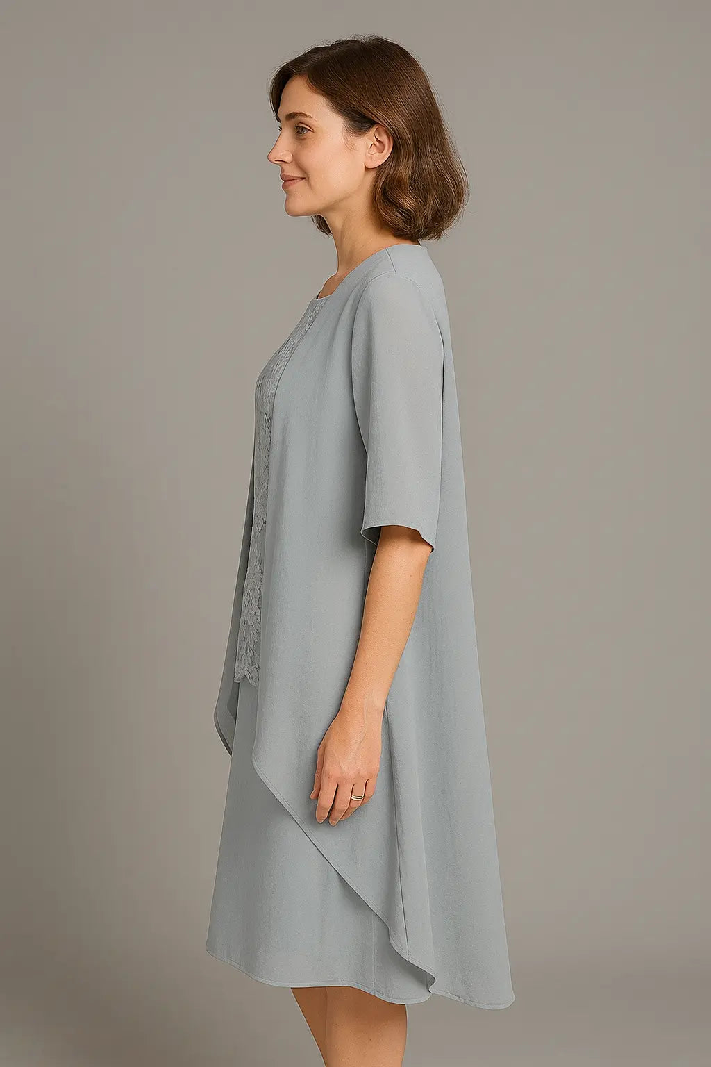 Isabella Dames Elegante Tweedelige Chiffon Jurk VIQA© NEDERLAND