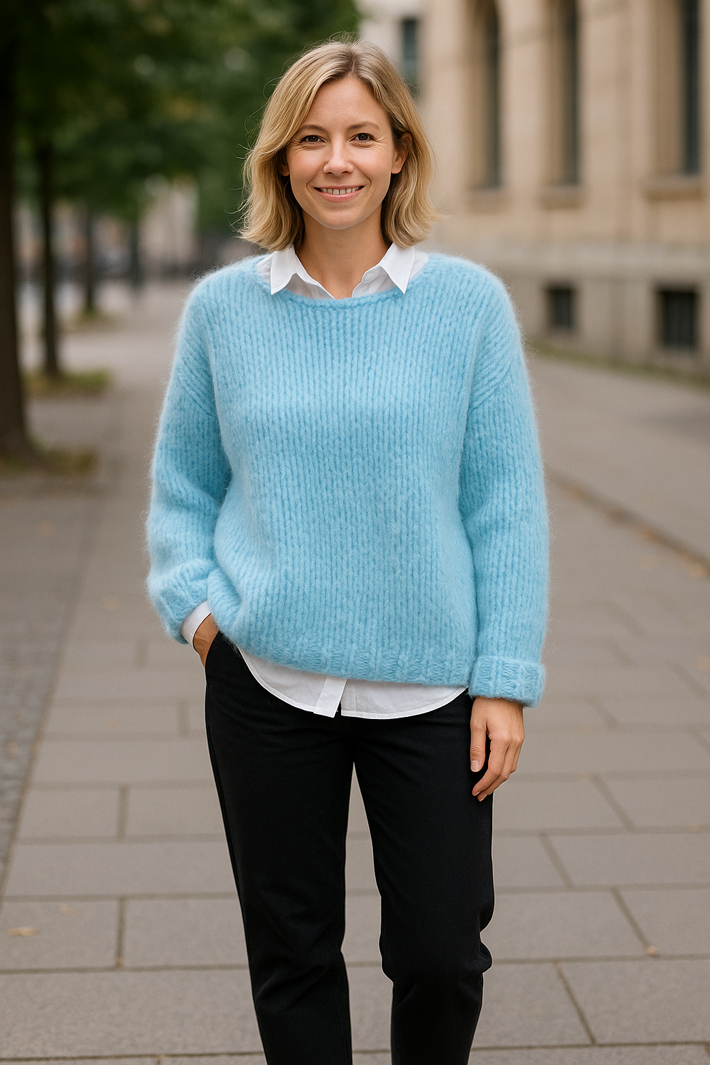 Gebreide Trui Voor Dames, Losvallend Model Met Lange Mouwen, Ronde Hals, Casual, Effen Kleur | VIQA VIQA© NEDERLAND