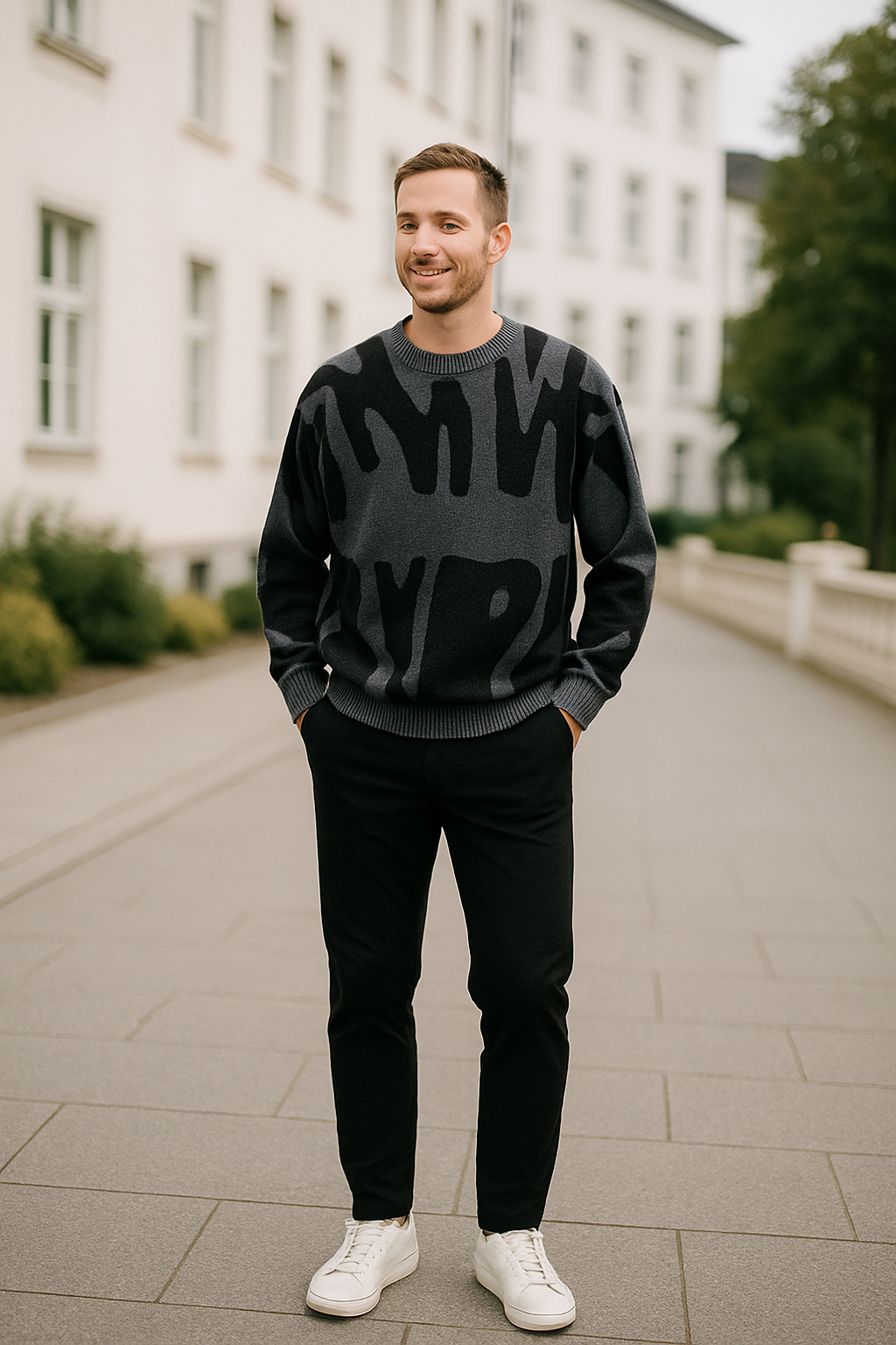 Heren Gebreide Trui, Casual Losse Ronde Hals, Herfst Winter Lange Mouwen Gebreide Top | VIQA VIQA© NEDERLAND