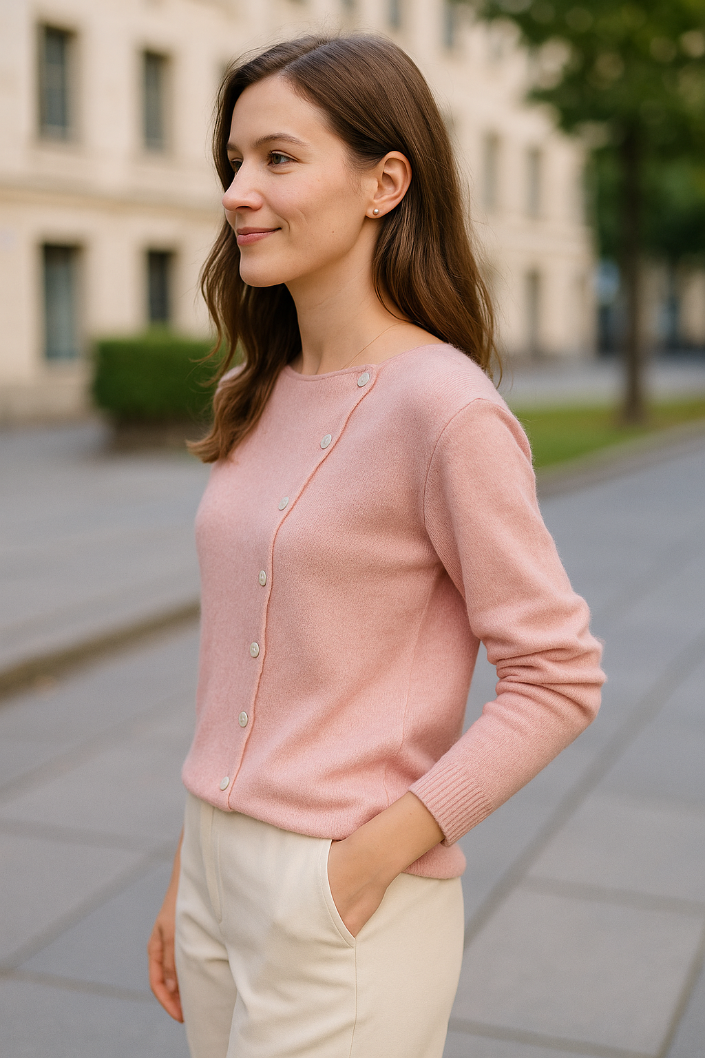 Dames Kasjmier Gebreide Vest, Effen O-Hals Enkel-Breasted Trui Top, Winter Herfst Breiwerk | VIQA VIQA© NEDERLAND