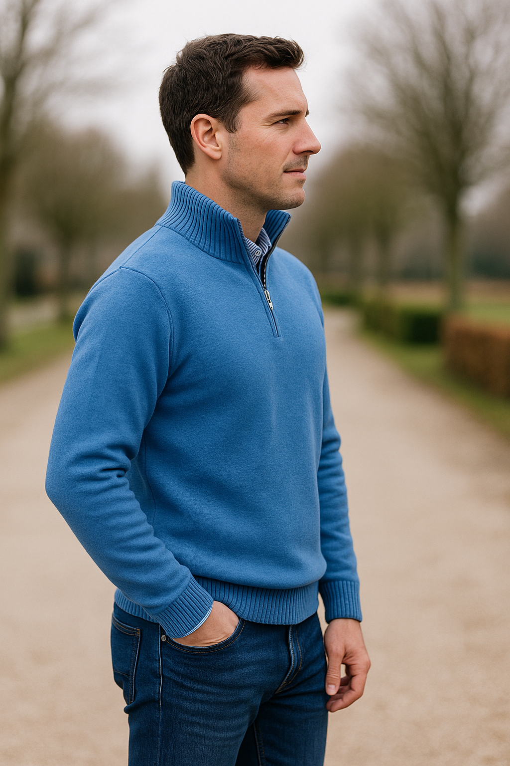 Gebreide Trui Met Rits Voor Heren, Warme Winter En Herfst Casual Kleding Voor Thuis | VIQA VIQA© NEDERLAND