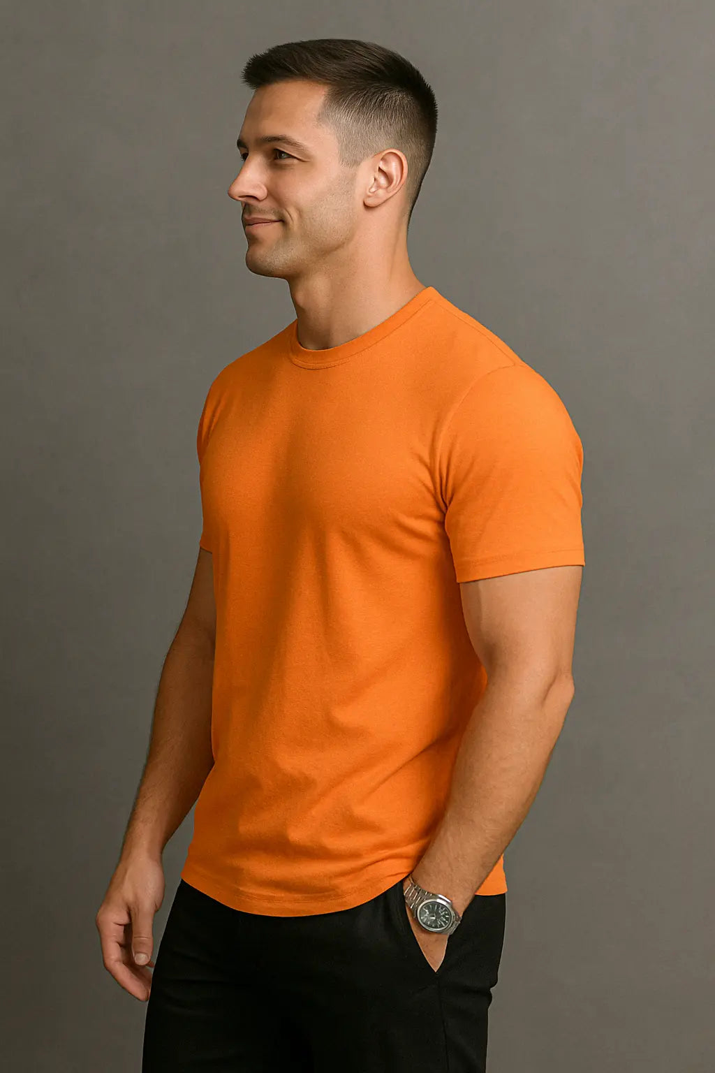 Armand Heren Oranje Sport Shirt Met Korte Mouwen VIQA© NEDERLAND