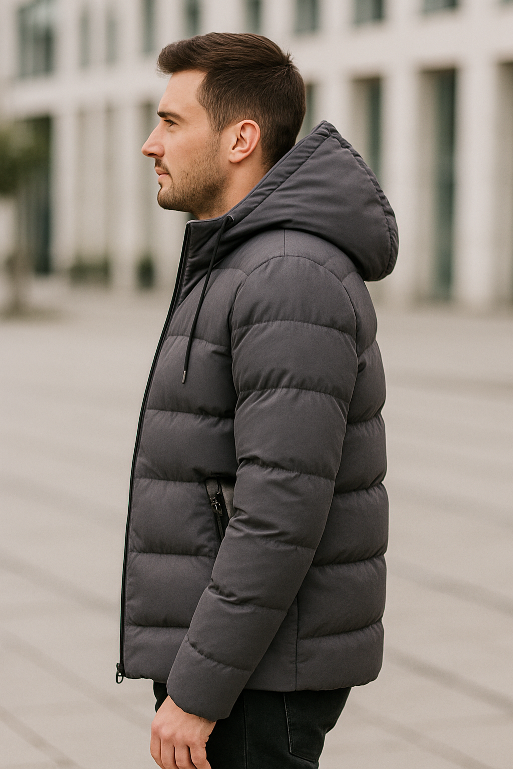 Heren Winterparka, Dikke Pufferjas met Capuchon, Casual Warme Outdoorjas | VIQA VIQA© NEDERLAND