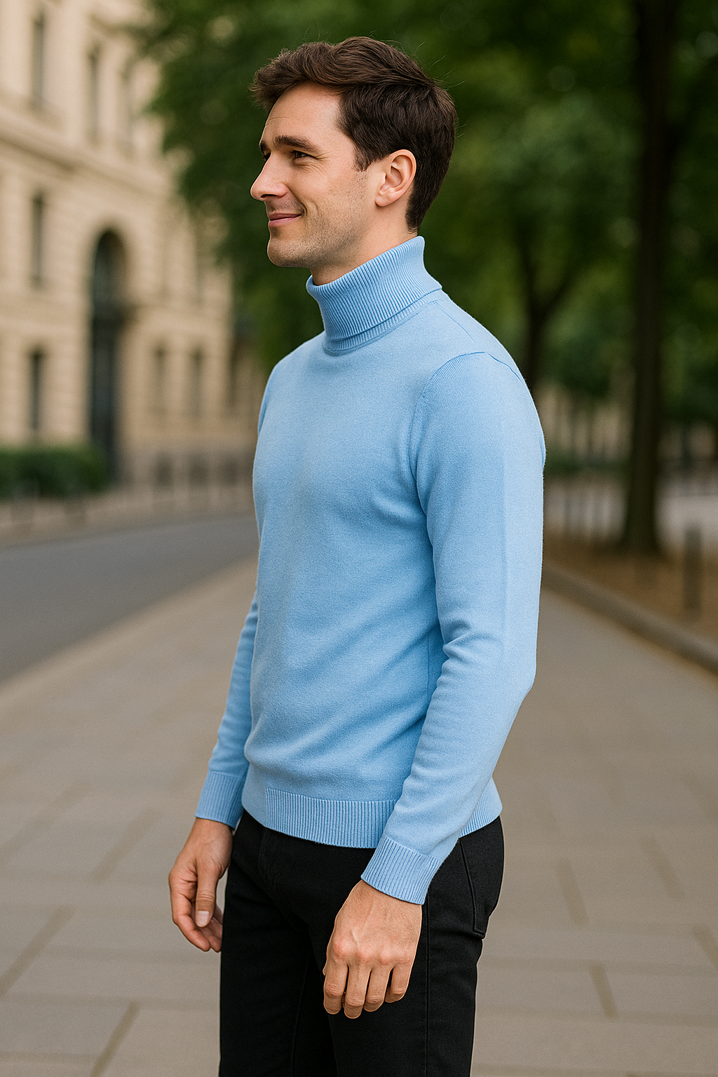 Heren Kasjmier Coltrui, Herfst Winter Warme Gebreide Trui | VIQA VIQA© NEDERLAND