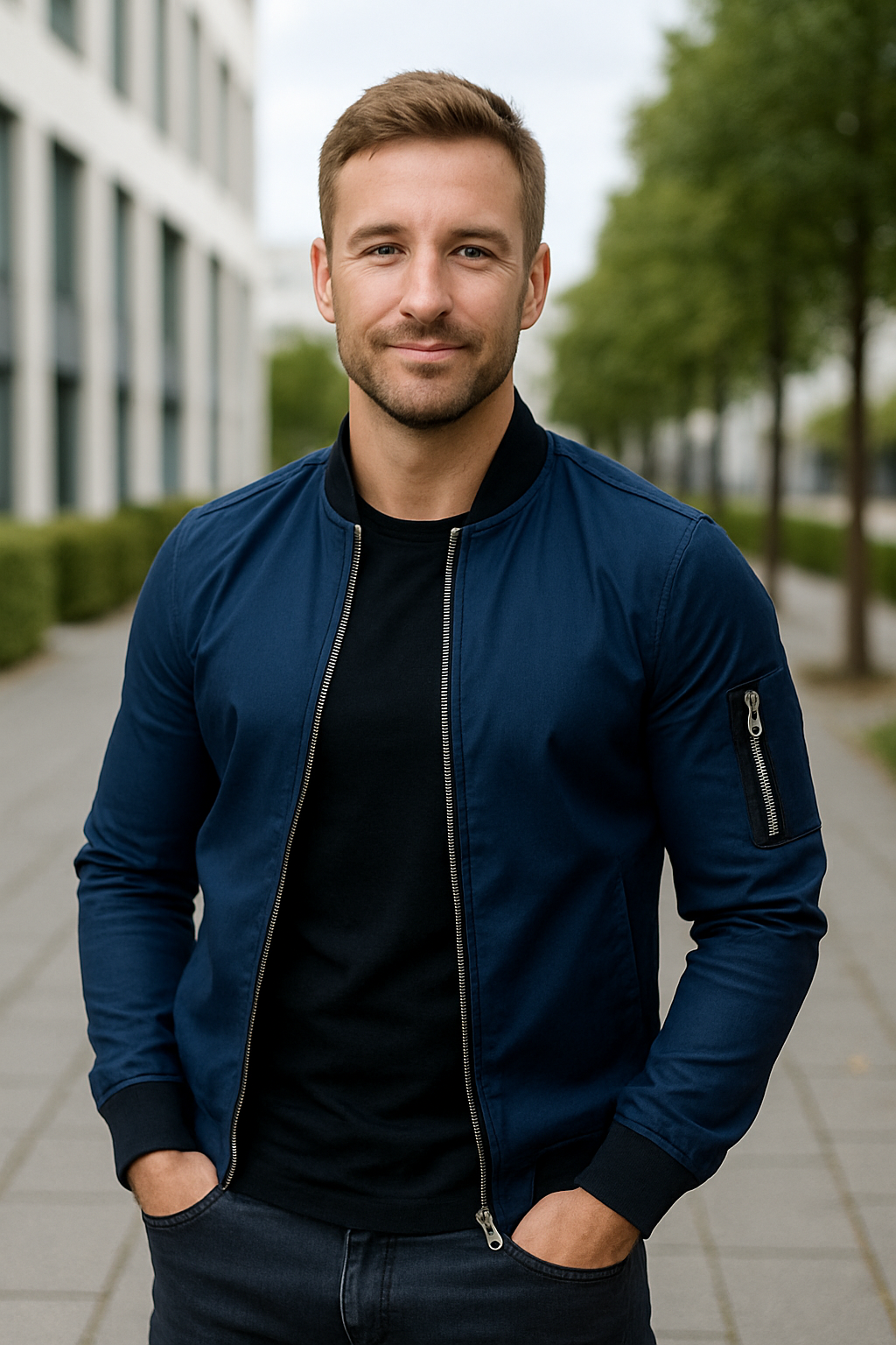 Heren Lichtgewicht Bomberjack, Casual Windjack Met Zakken En Rits, Winter Jas | VIQA VIQA© NEDERLAND