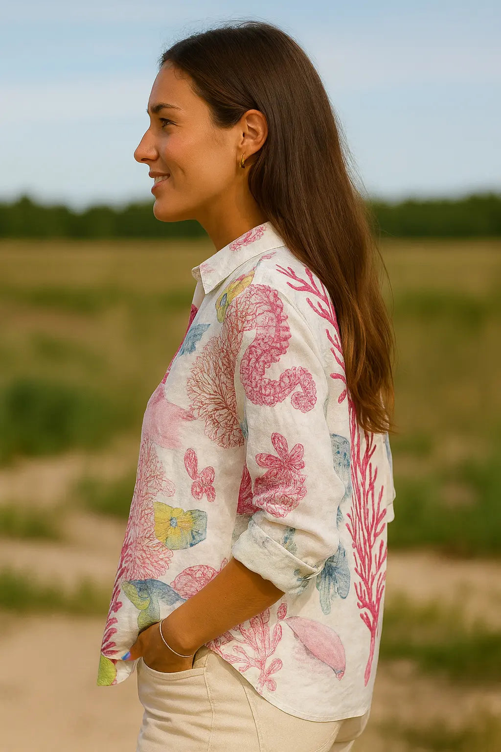 Dames Zomer Bloemen Print Shirt, Lange Tuniek Stijl Met Halve Mouwen, Lichtgewicht Trendy Top | VIQA VIQA© NEDERLAND