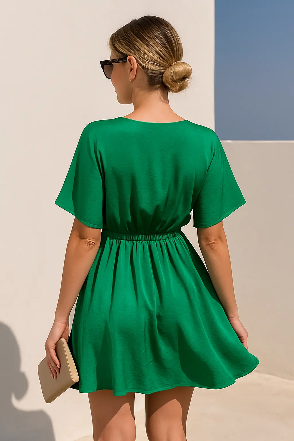 Dames Sexy Zomer Mini Jurk, Korte Mouw A-lijn Casual Zomer Strand Feest Jurk | VIQA VIQA© NEDERLAND