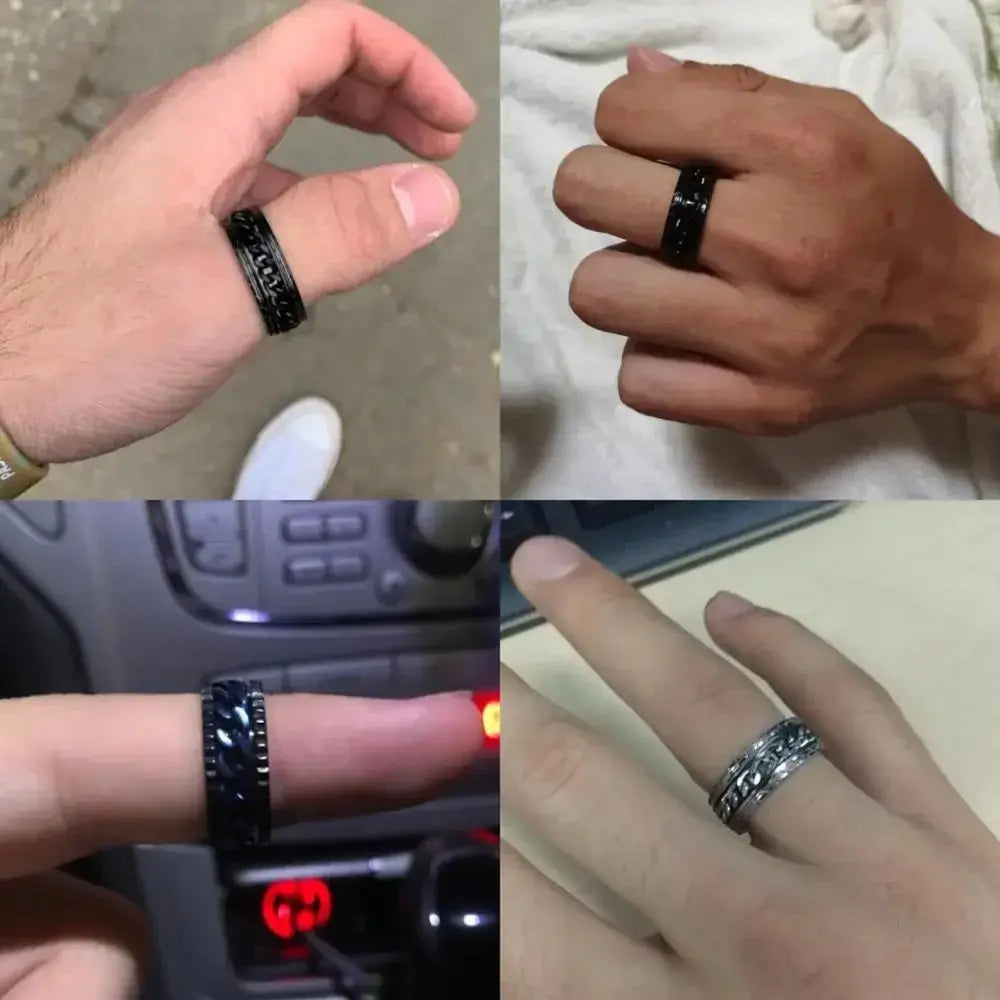 8mm Draaibare Spinring Voor Heren VIQA© NEDERLAND