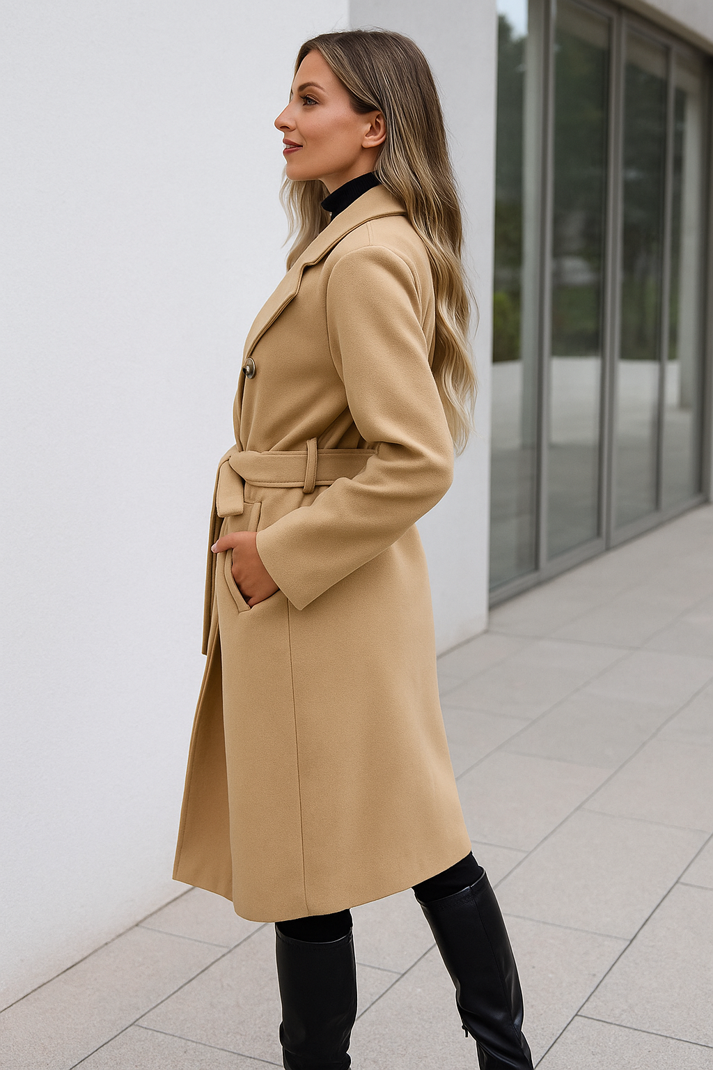 Dames Wollen Trenchcoat, Double Breasted Overcoat, Elegante Herfst Winter Casual Jas | VIQA VIQA© NEDERLAND