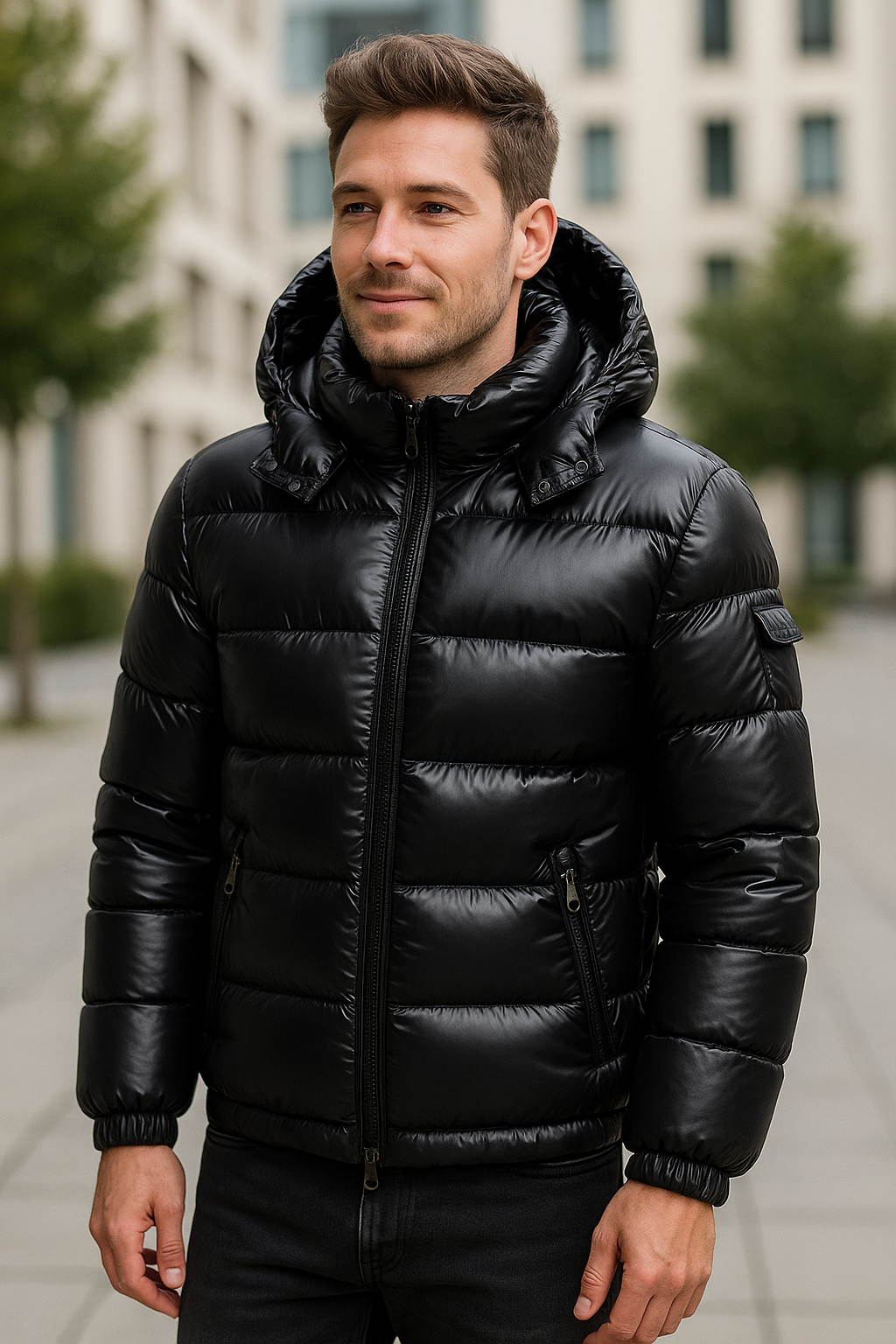 Winter Donsjas Voor Heren, Waterdichte Lichtgewicht Glanzende Parka Van Eendendons, Casual Outdoorjas | VIQA VIQA© NEDERLAND