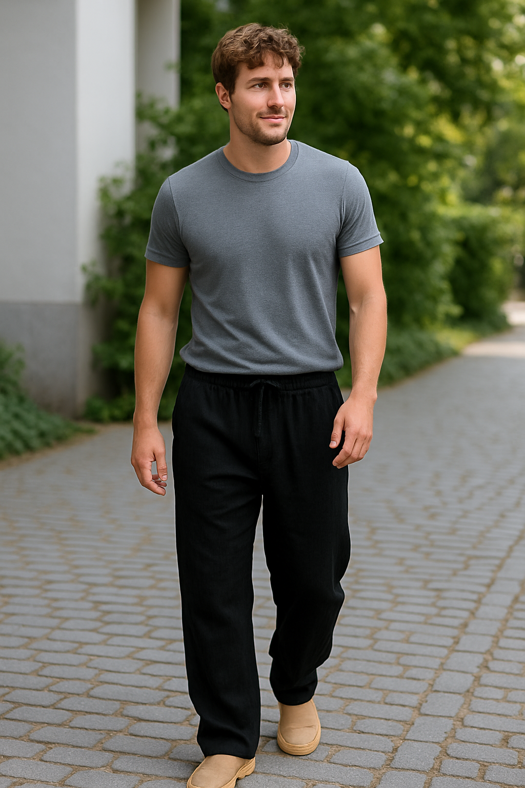 Herenbroek Met Rechte Pijpen, Lichtgewicht Ademende Casual Strandbroek | VIQA VIQA© NEDERLAND