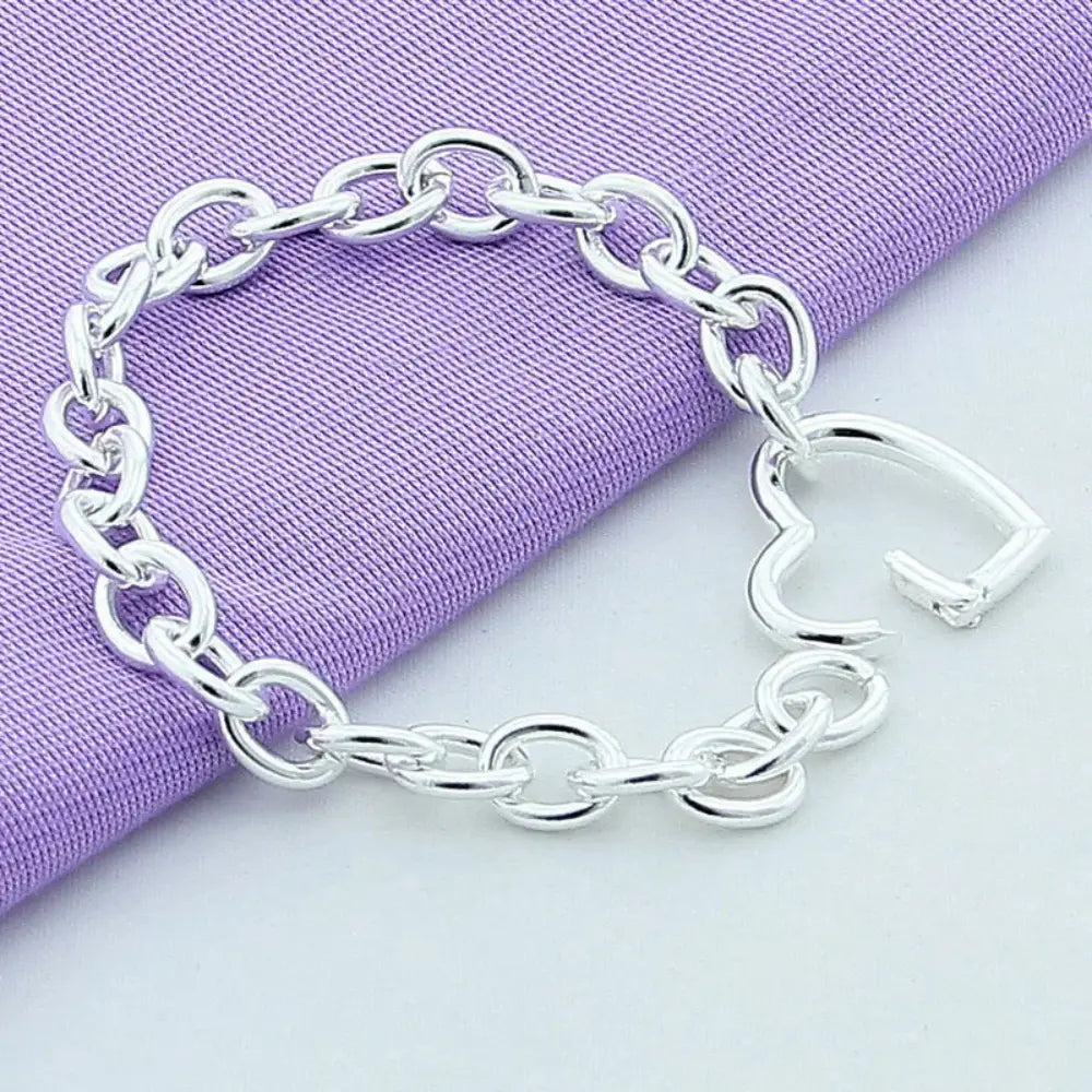 Elegante 925 Sterling Zilveren Hart Gesp Armband Voor Dames VIQA© NEDERLANDZilver