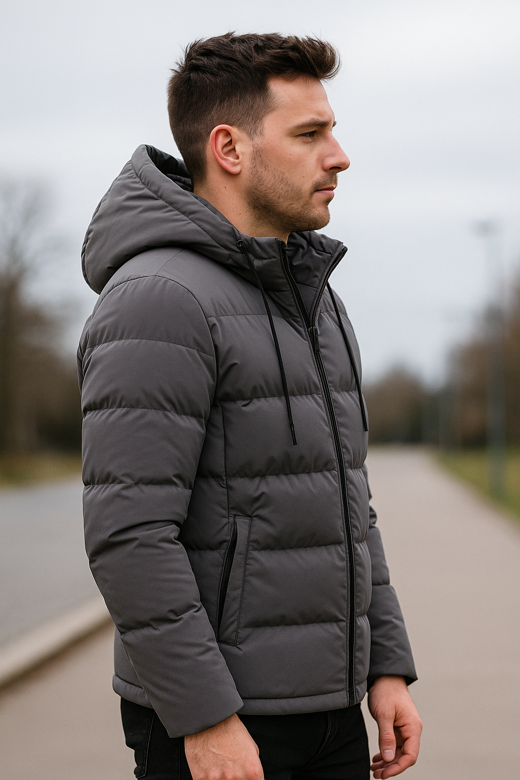 Heren Winterjas Met Capuchon, Casual Lange Mouwen Windjack Gewatteerde Jas Streetwear | VIQA VIQA© NEDERLAND