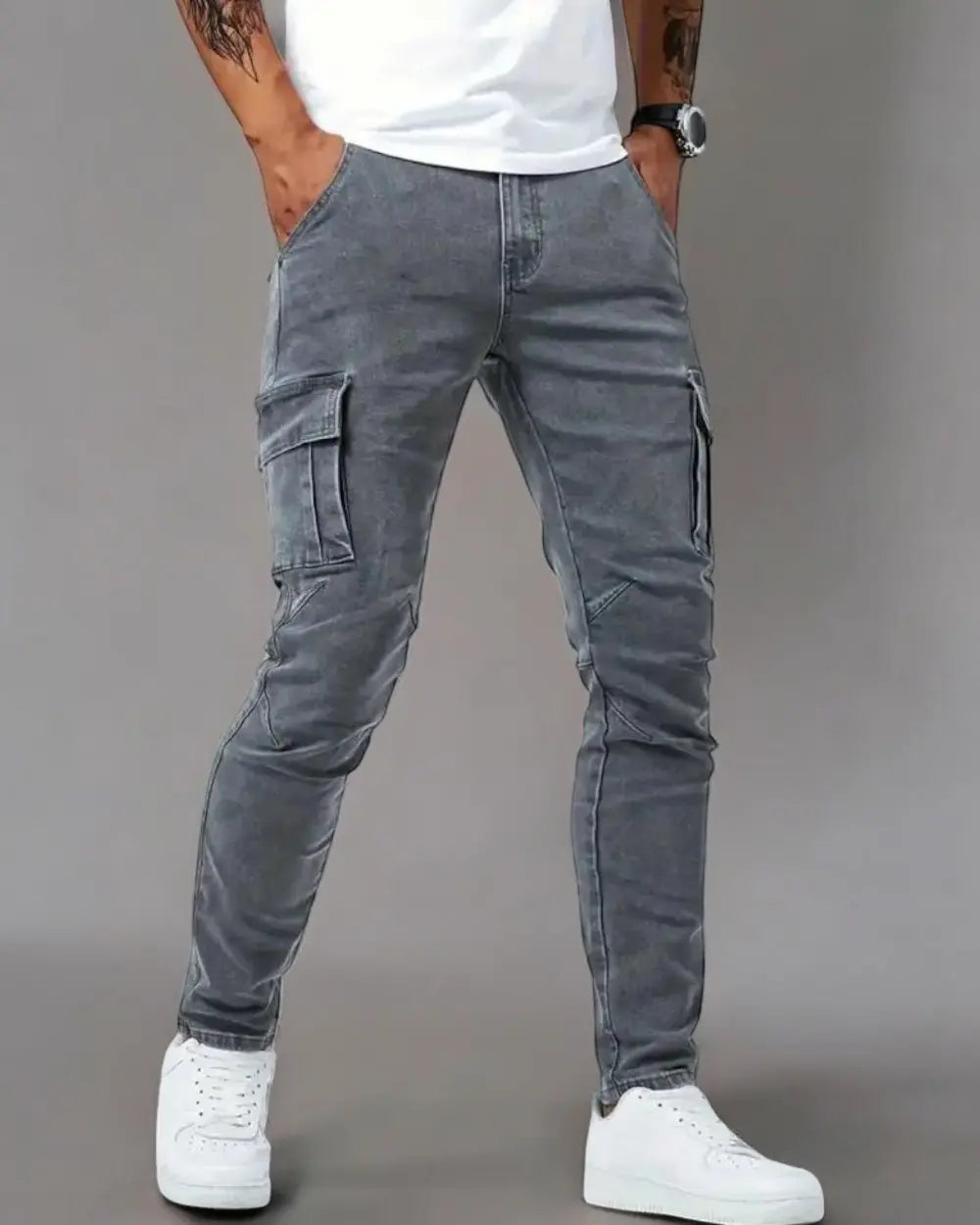 Sergio Heren Cargo Broek VIQA© NEDERLANDGrijs-XL