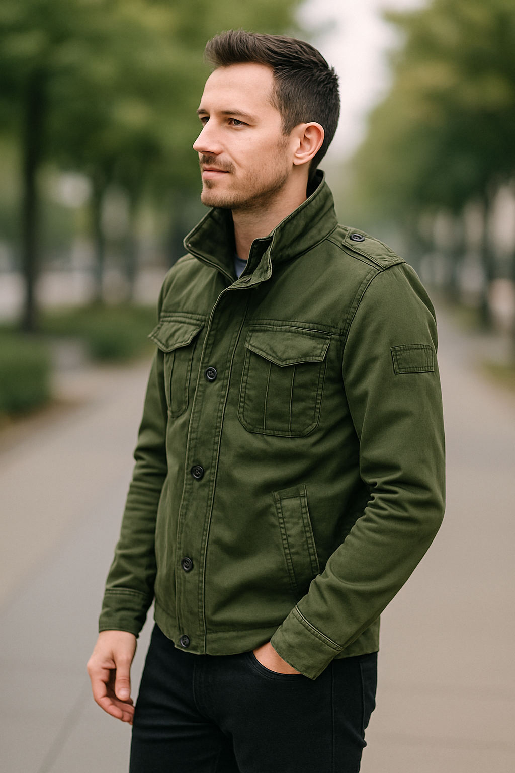 Heren Utility Cargojack, Outdoor Multi-Zakken Camo Veldjas, Casual Wandeluniformtop | VIQA VIQA© NEDERLAND