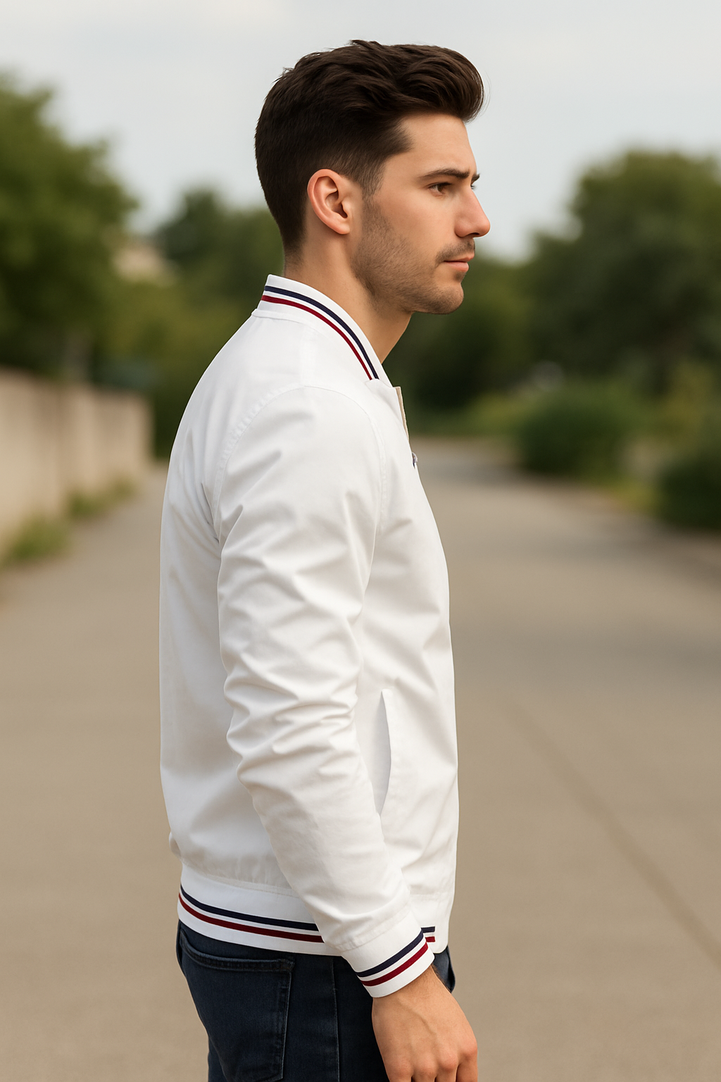 Heren Bomberjack, Staande Kraag Rits Varsity Jas, Winter Herfst Outdoor Casual Top | VIQA VIQA© NEDERLAND