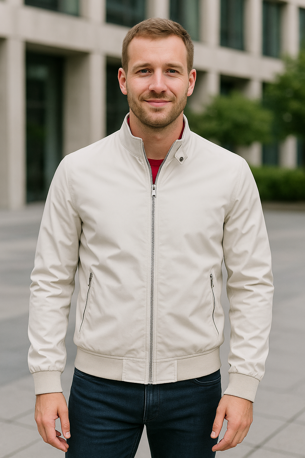 Effen Bomberjack Voor Heren, Casual Herfstjas Met Opstaande Kraag En Slanke Pasvorm | VIQA VIQA© NEDERLAND