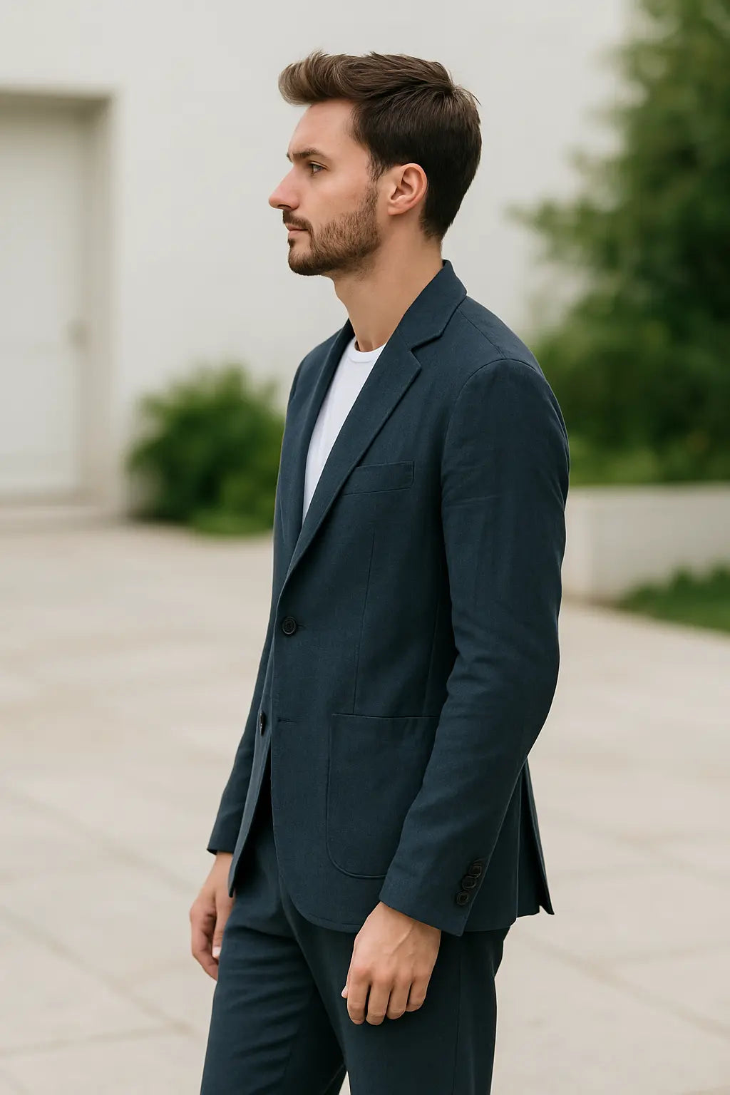 Zomerpak Voor Heren, Slim Pasvorm Blazer En Pantalon, 2-Delige Set, Lichtgewicht Zakelijke Kleding | VIQA VIQA© NEDERLAND