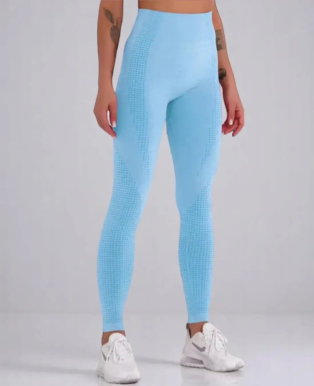 Zoey Dames Compressie Yoga Legging Met Hoge Taille VIQA© NEDERLANDBlauw-L