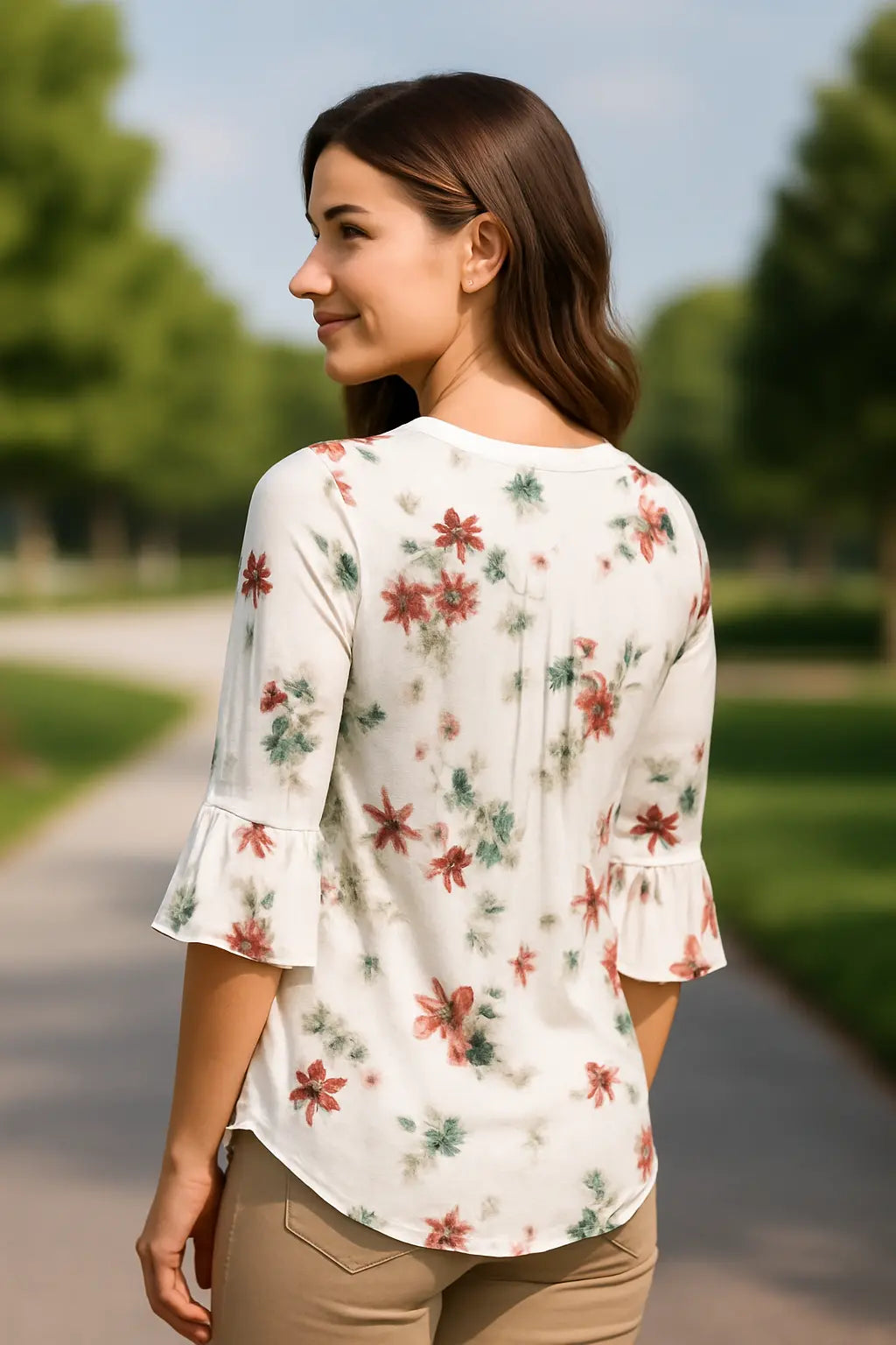 Dames Elegant Gedrukte Blouse, Casual Lange Mouwen Stijlvol Overhemd Top | VIQA VIQA© NEDERLAND