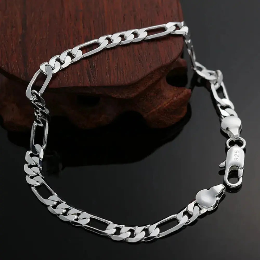 4mm echt 925 Sterling Zilveren Armband Voor Dames VIQA© NEDERLAND