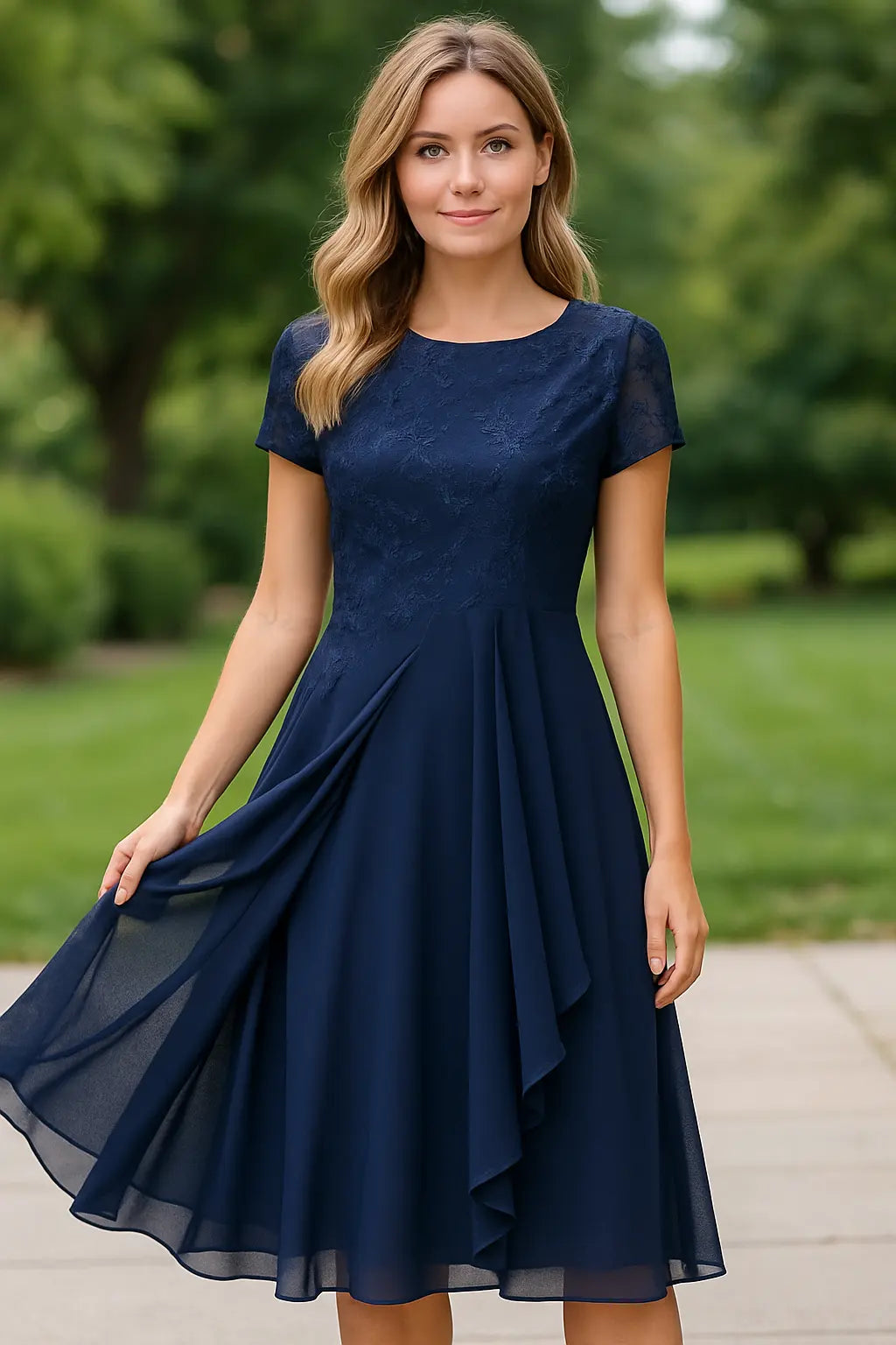 Angie Elegante Maxi Kanten Feestjurk VIQA© NEDERLAND