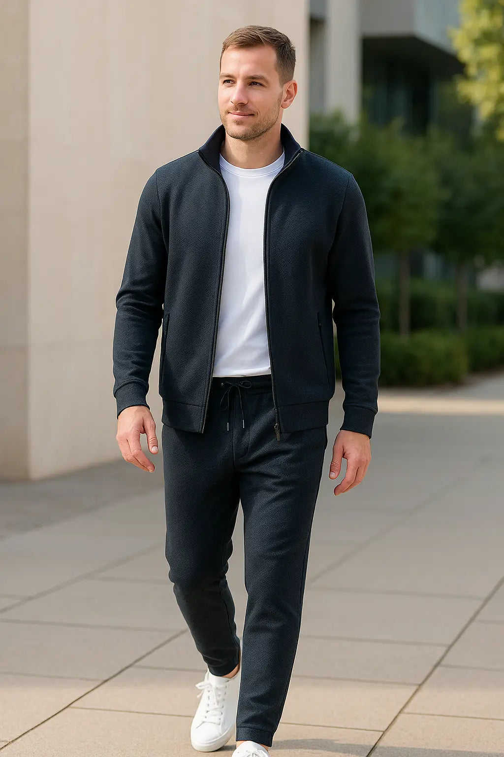 Casual Jas En Broek Voor Heren, Trainingspak Met Lange Mouwen En Ritssluiting | VIQA VIQA© NEDERLAND