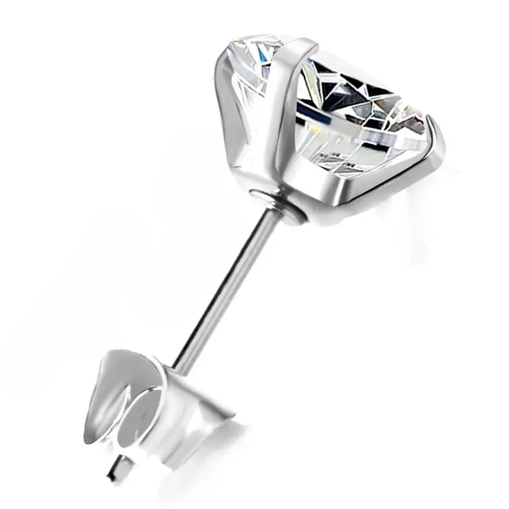 Edelstaal Kristallen Studs Oorbellen Voor Dames En Heren VIQA© NEDERLANDZilver-8mm