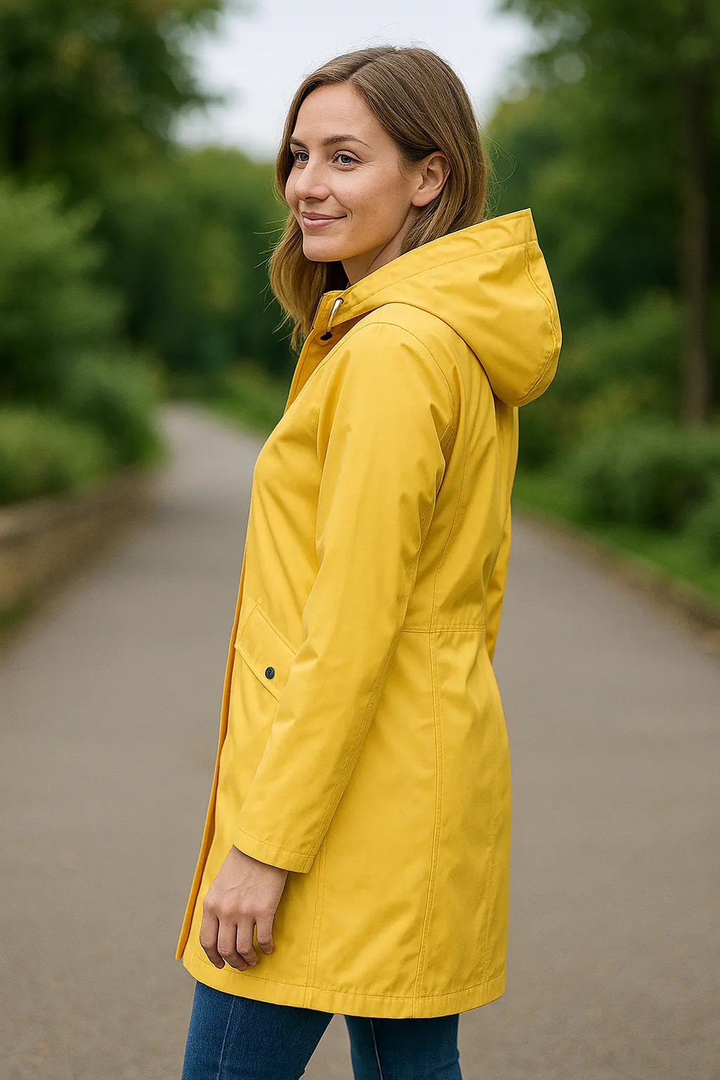 Waterdichte Regenjas Voor Dames, Lange Winddichte Wandeljas Met Capuchon, Warme Casual Kleding Voor Buiten | VIQA VIQA© NEDERLAND
