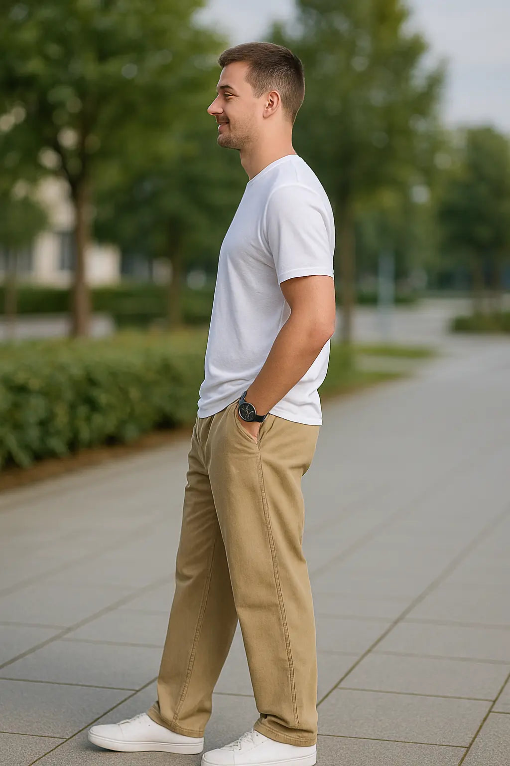 Heren Katoenen Cargo Broek, Zomer Lichtgewicht Werkkleding Joggers, Casual Los Fit Buiten Broek | VIQA VIQA© NEDERLAND