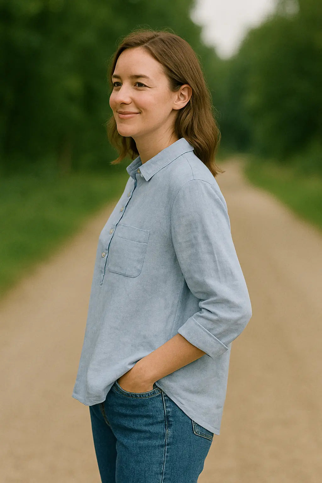 Dames Katoen-Linnen Shirt, Lange Mouwen Met Knopen, Effen Kleur Lente Casual Modieuze Top | VIQA VIQA© NEDERLAND