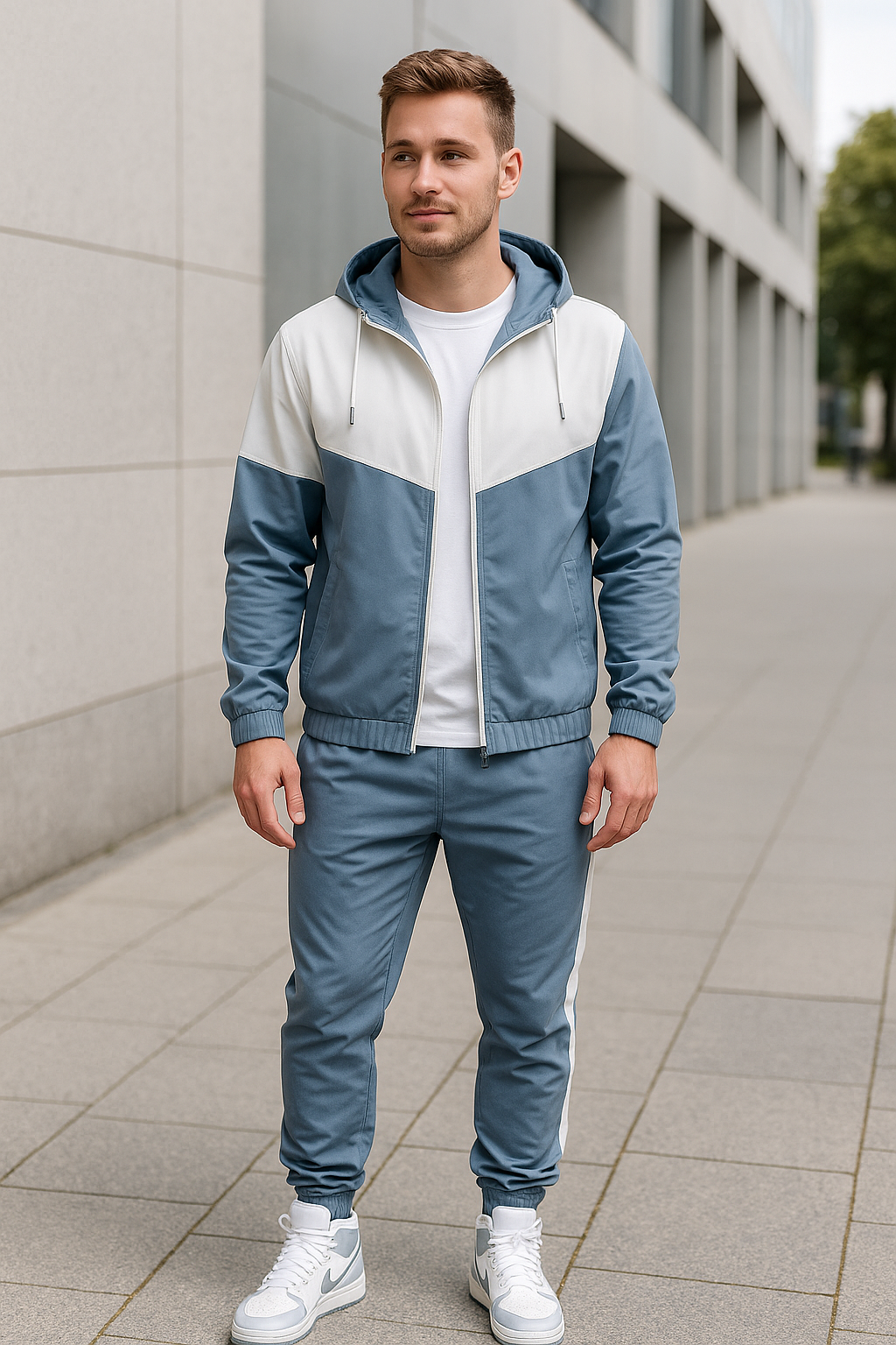 Heren Trainingspak Twee Delige set, Jas Met Capuchon En Jogger Broek, Casual Sportkleding Pak | VIQA VIQA© NEDERLAND